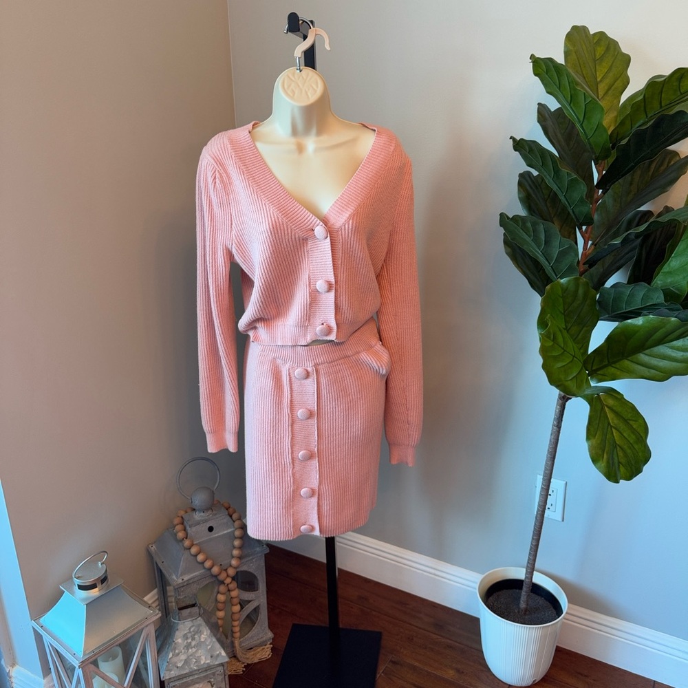 Lulu's Pink Skirt Set